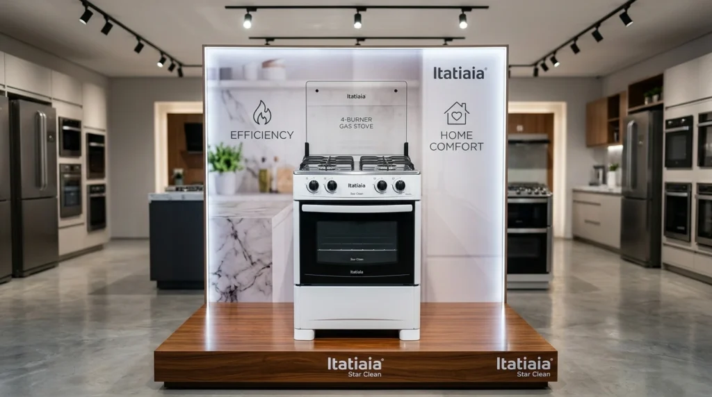 Design que impressiona: O visual limpo e moderno do Fogão Star Clean é um dos seus pontos fortes.