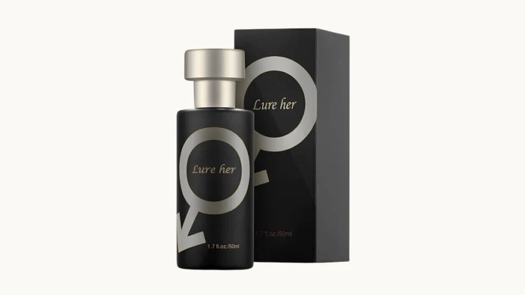 Frasco do perfume Golden Lure masculino com design elegante e sofisticado