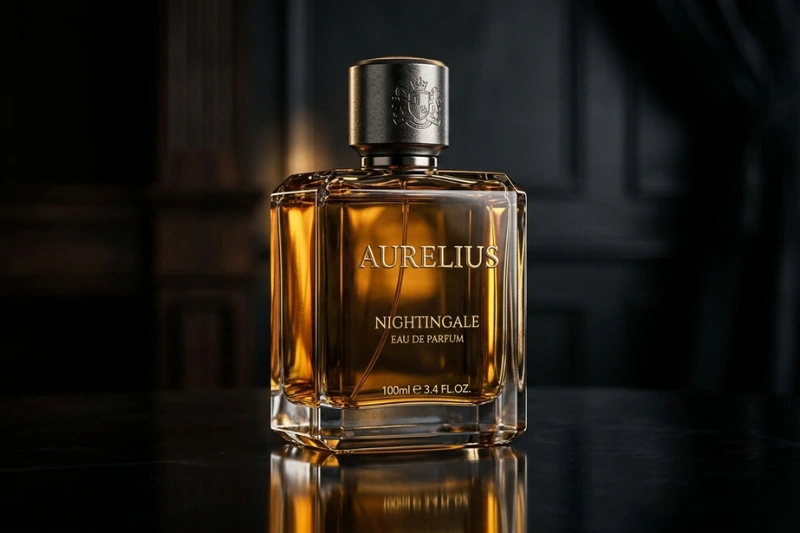 Perfume Zaad Intense vale a pena com iluminação dourada destacando o frasco