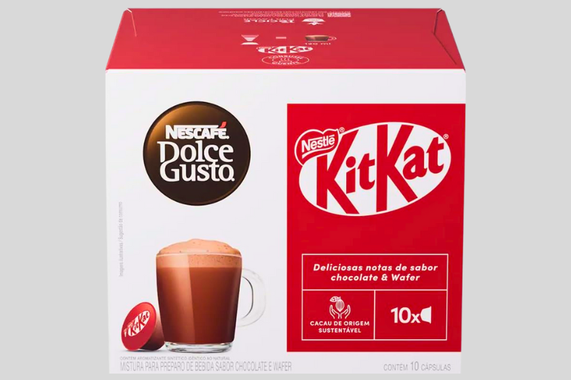  Cápsulas Dolce Gusto KitKat com sabor de chocolate cremoso.