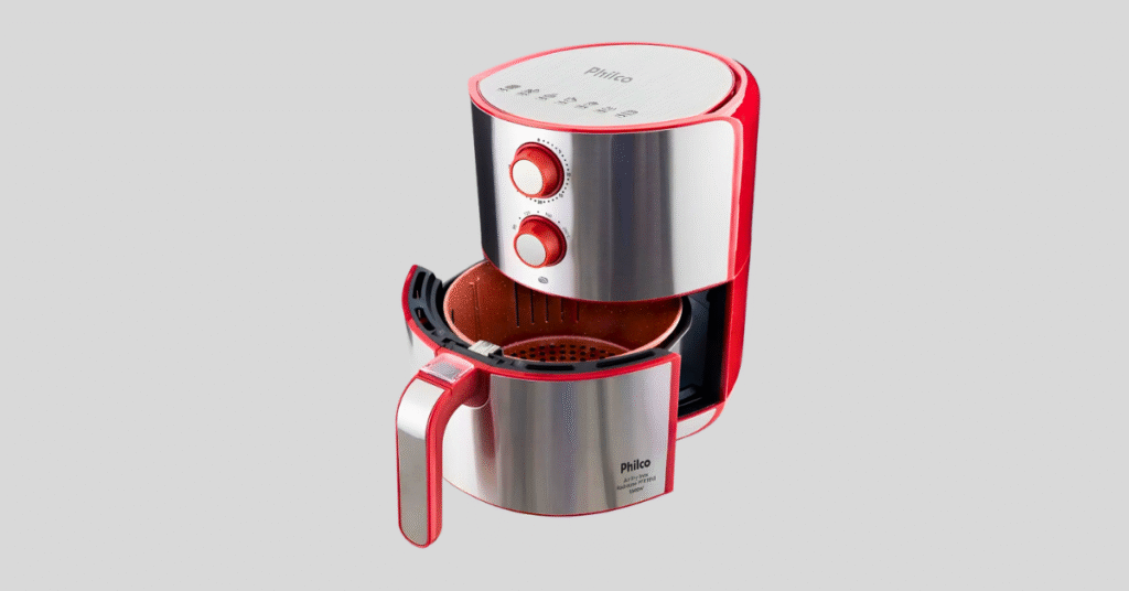 Fritadeira Air Fry Philco Inox Redstone 1500w 4,6l Cor Prata