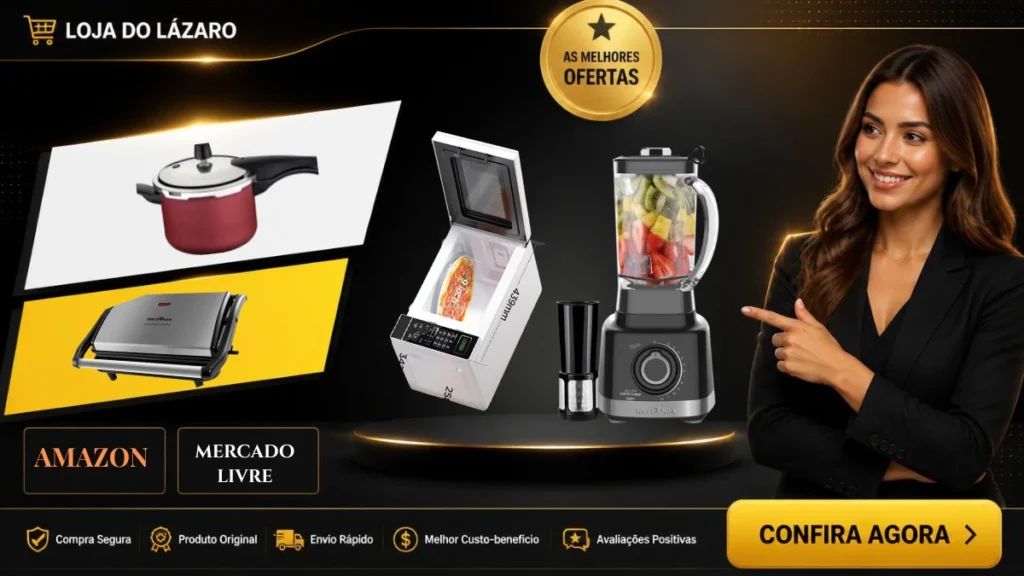 Imagem de Produtos de Cozinha organizados em destaque