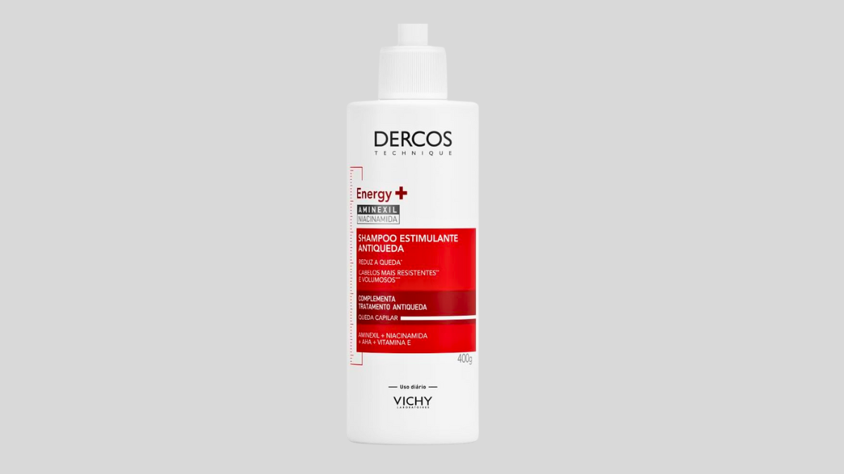 Vichy Dercos Energy+, Shampoo Estimulante, Tratamento Antiqueda para Cabelos