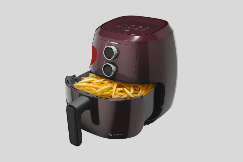 Fritadeira elétrica WAP Air Fryer Family 4L preta com cesta antiaderente