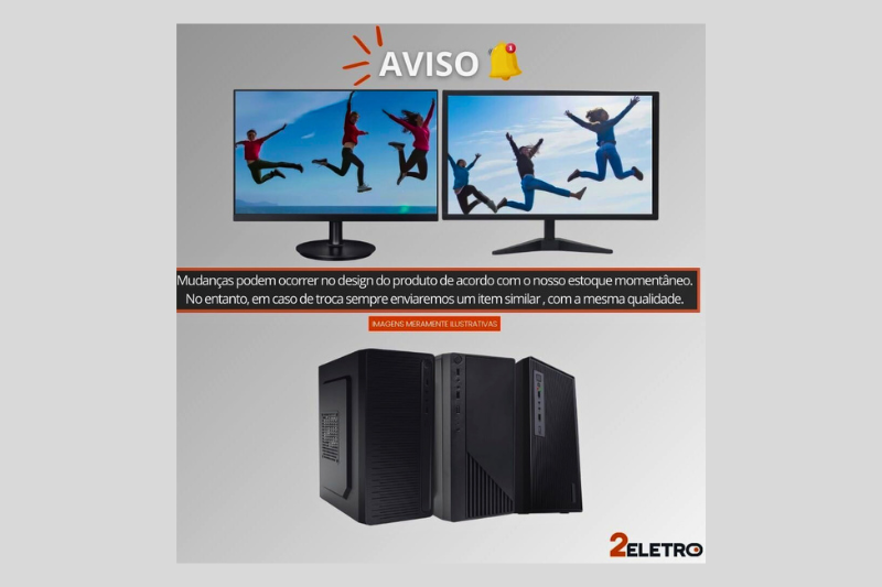 Desktop Intel Core i5 8GB RAM com Tela LED 20 Polegadas
PC Speed Completo SSD 256GB Monitor LED
Computador Bivolt i5 8GB com Monitor 20"
Conjunto Desktop Intel Core i5 SSD Monitor LED