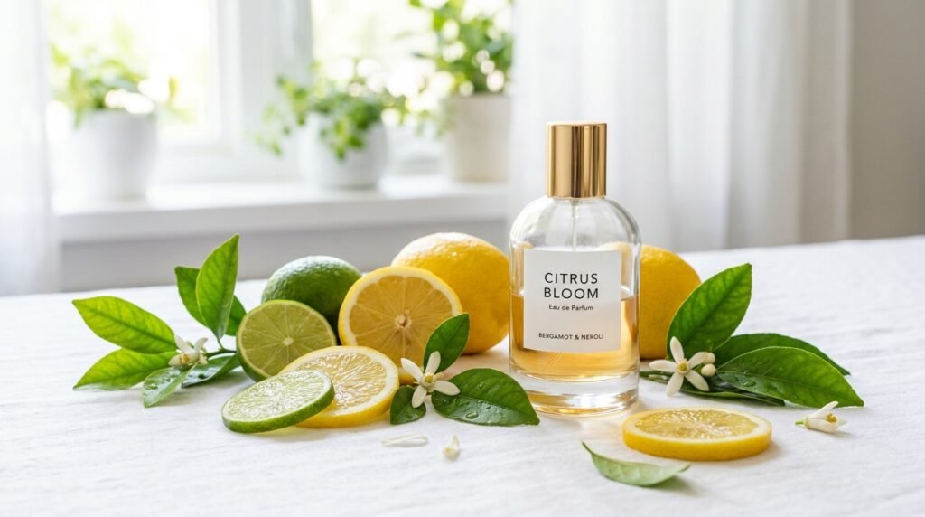 Perfume importado 2026 com notas cítricas de limão e frutas frescas