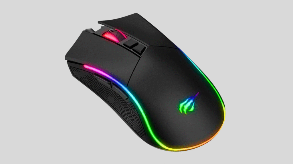 Mouse gamer RGB ergonômico, ideal para quem busca os melhores mouses gamer e ergonômicos para jogar com conforto e precisão.