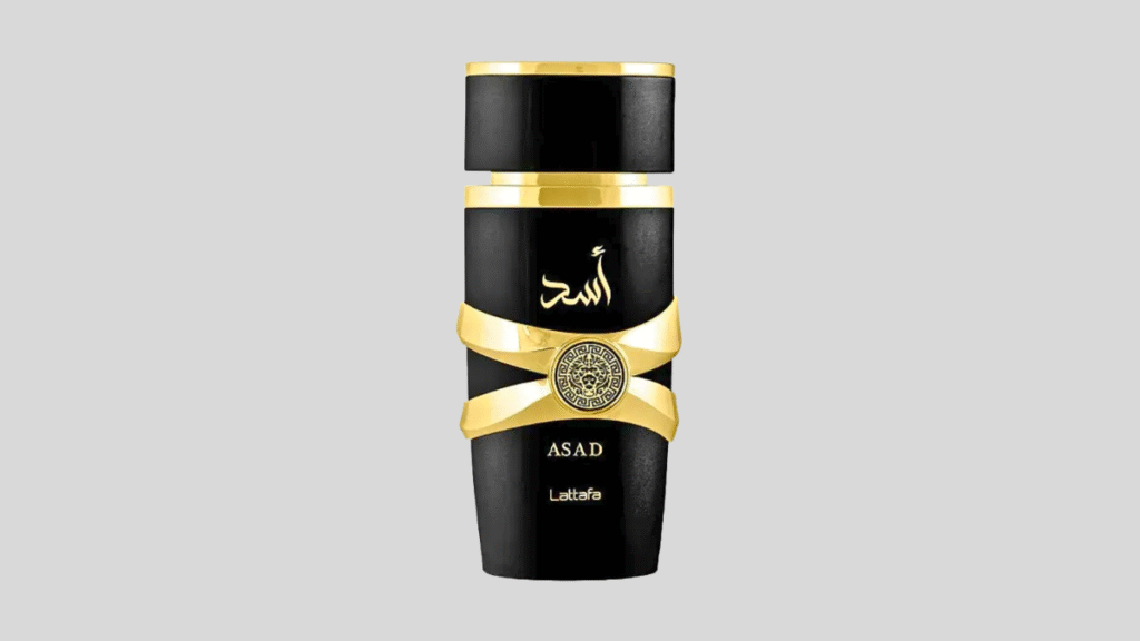Frasco do perfume Lattafa Asad Bourbon 100ml Original Árabe unissex com tampa dourada