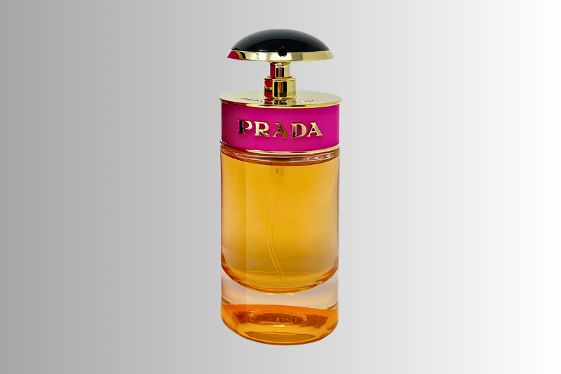 Prada Candy EDP 50ml frasco rosa e dourado