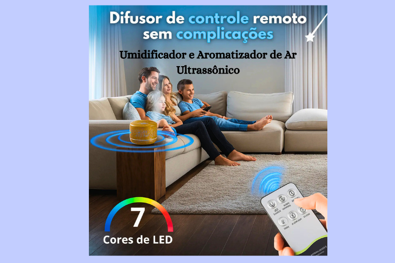Umidificador e Aromatizador de Ar Ultrassônico