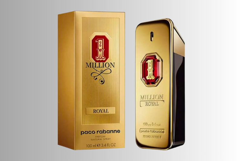 Frasco do perfume masculino 1 Million Paco Rabanne importado, design dourado icônico e fragrância marcante disponível na Amazon