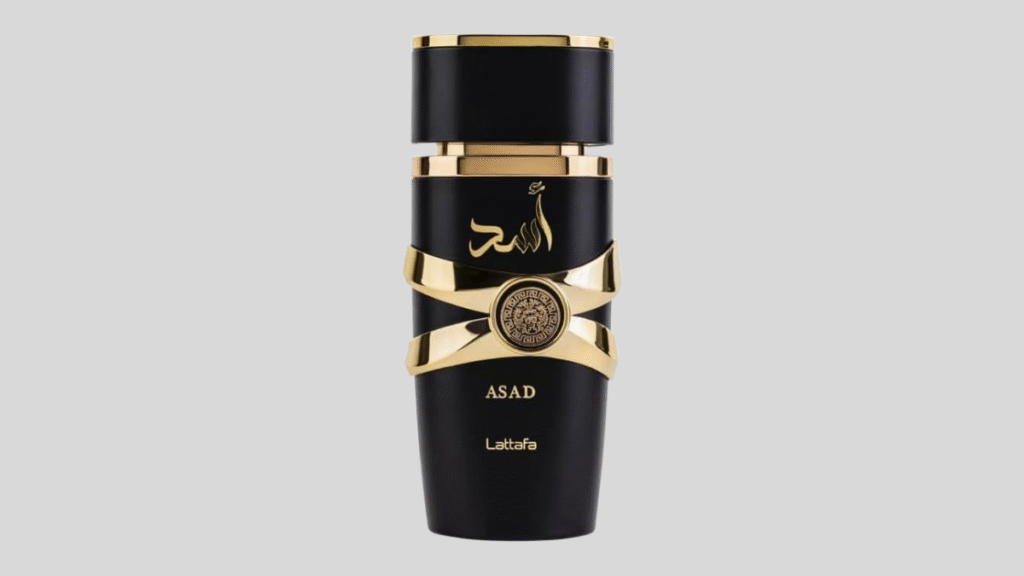 Perfume Lattafa Asad 100ml Eau de Parfum masculino árabe original com frasco preto sofisticado