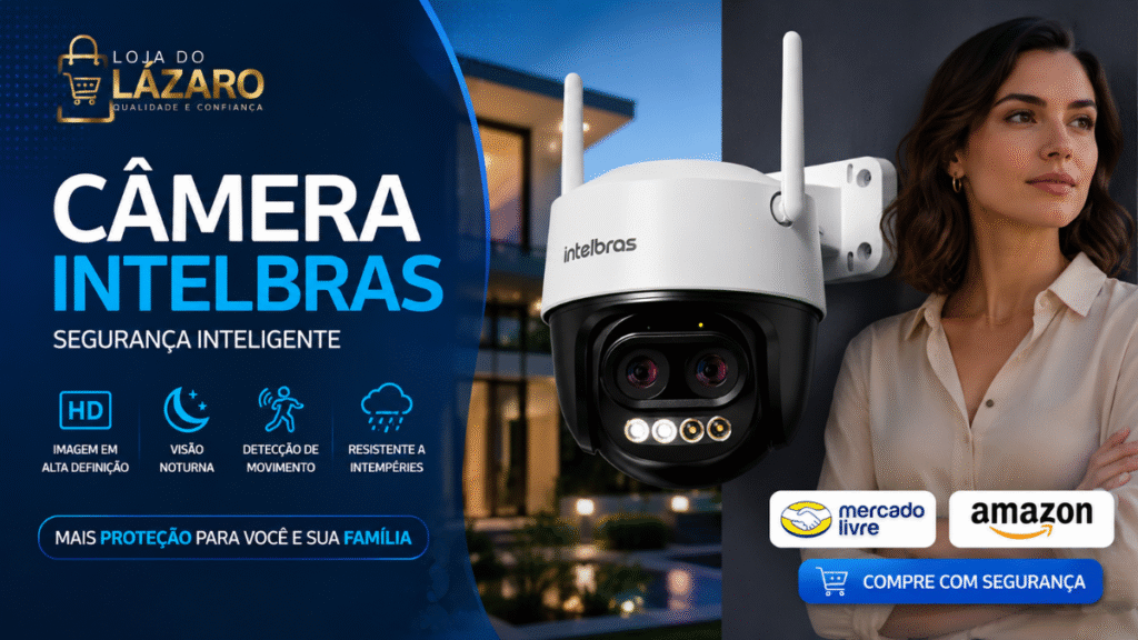 Câmera Intelbras para segurança residencial e monitoramento inteligente