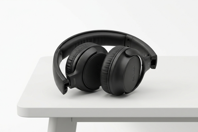 Headphone Philips TAH2300 sobre a mesa - melhores aparelhos eletrônicos com longa duração de bateria