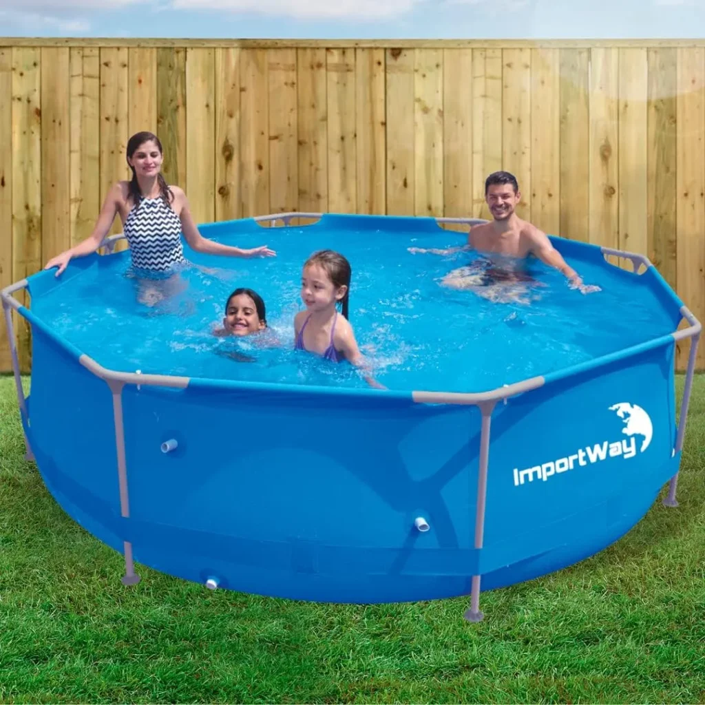 piscina estruturada kala 5200l crianças brincando jardim