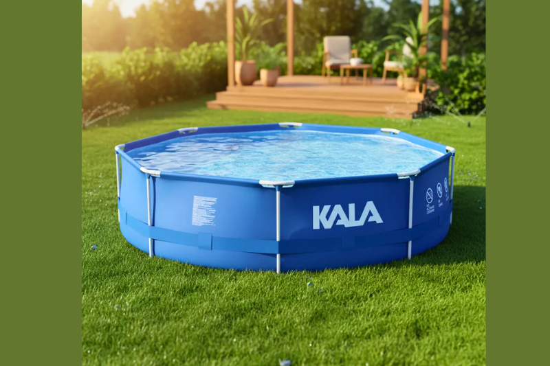 piscina estruturada kala 5200l instalada em jardim