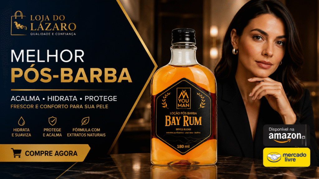Melhor Pós-Barba Bay Rum You Man em destaque na Loja do Lázaro