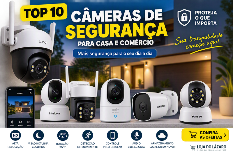 Câmeras de Segurança para casa e comércio